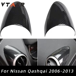Car Accessories For Nissan Qashqai J10 2006-2013 ABS Carbon Fiber Printed Interior Side Air Vent Outlet Cover Trim 2pcs