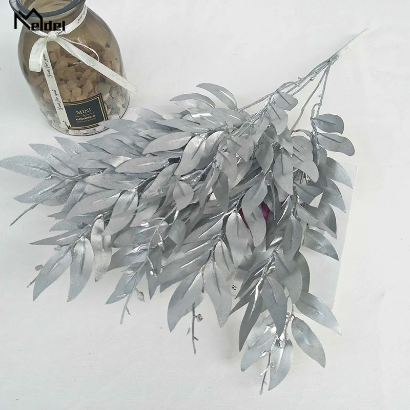 Meldel Hochzeitsstrauß, Dekoration, künstliche weiße Blume, Pflanze, Seidenblume, Heimvase, Dekor, Weidenblatt, grünes Gras, künstliche Blumen – Detail 12