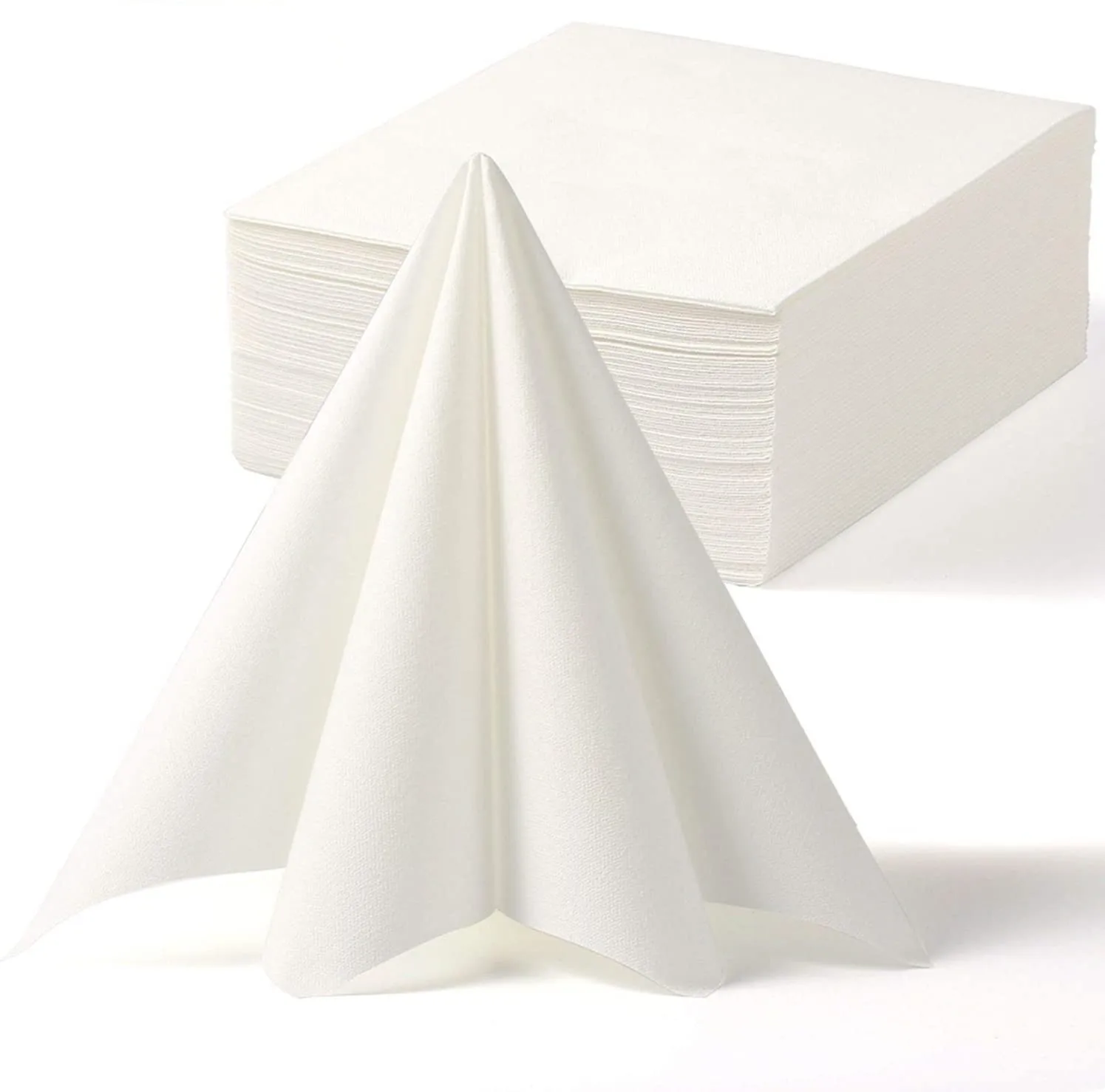 LEKOCH Disposable Guest Linen Feel White Weddings Napkin Paper Hand Towels for Christmas Valentine's Day