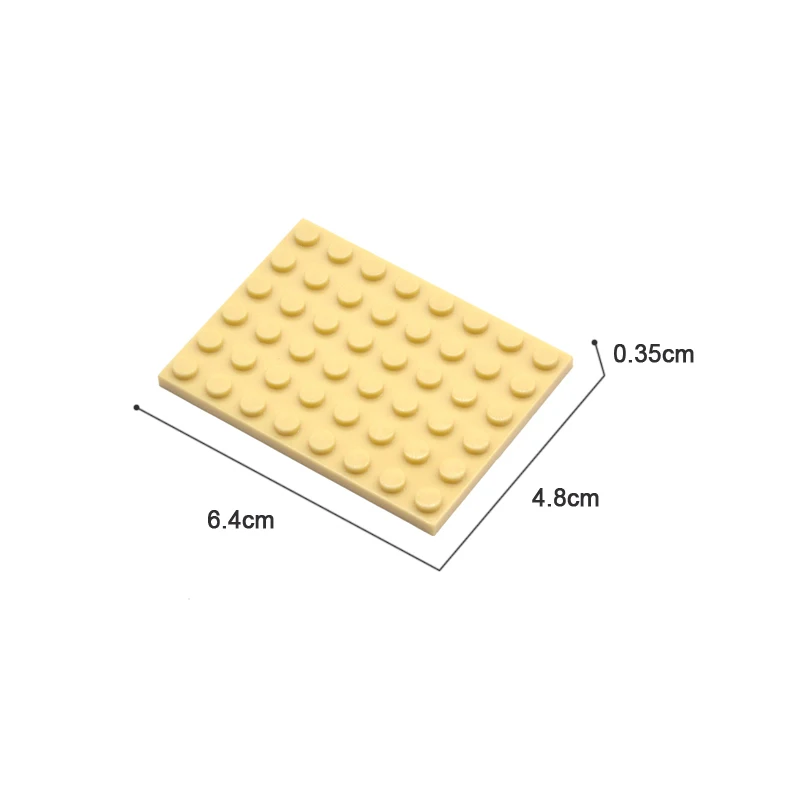 10pcs DIY Building Blocks Thin Figures Bricks 6x8 Dots 12Color Educational Creative Size Compatible With 3036 Toys for Children