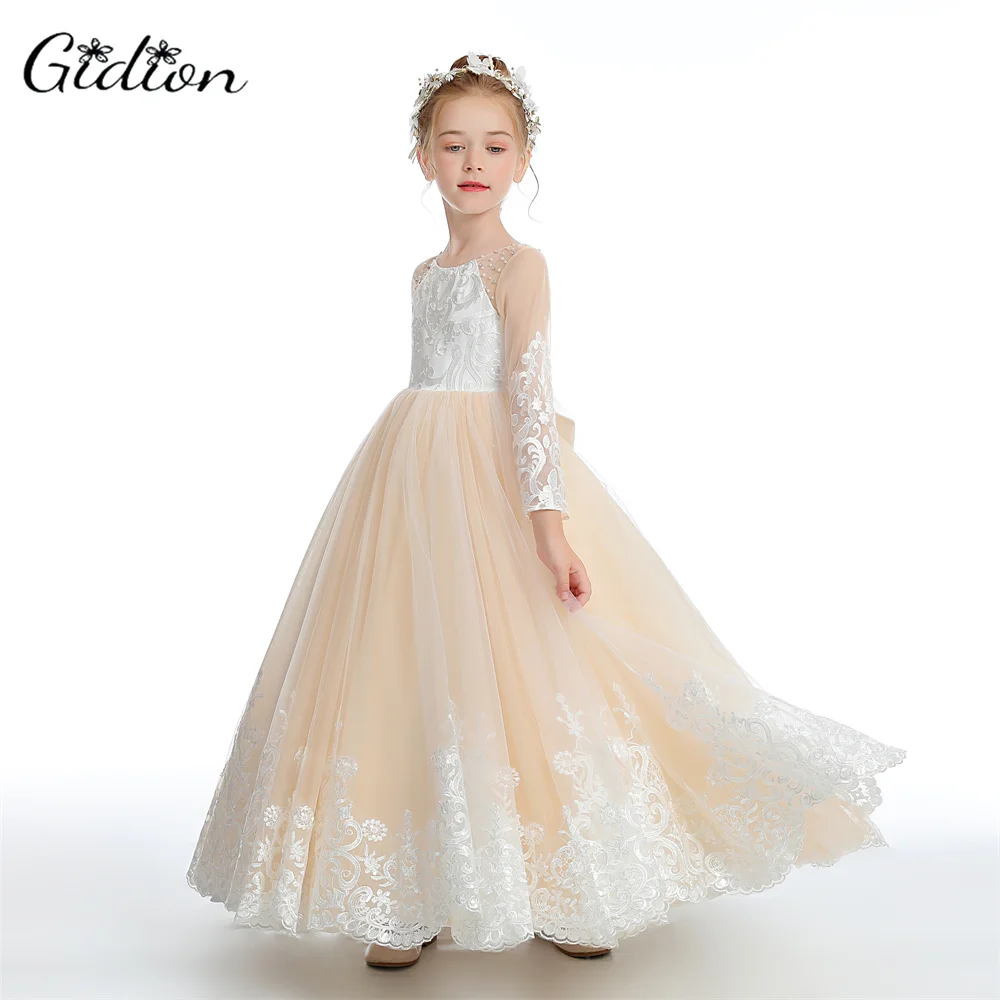 Princess Flower Girl Dress For Children Festivity Celebration Wedding Birthday Evening Party Ball Gown Graduation Prom Banquet