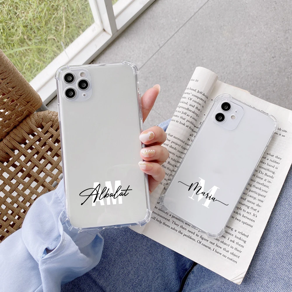 مخصص اسم قضية الهاتف آيفون 13 12 11 برو ماكس X XR XS 7 8 Plus Mini SE شخصية شفافة لينة كوكه آيفون 11 13