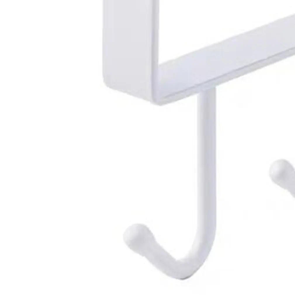 Storage Rack Multifunctional 6-row Hooks For Kitchen Seamless Wrought Iron Metal Kitchen Cabinet Hooks