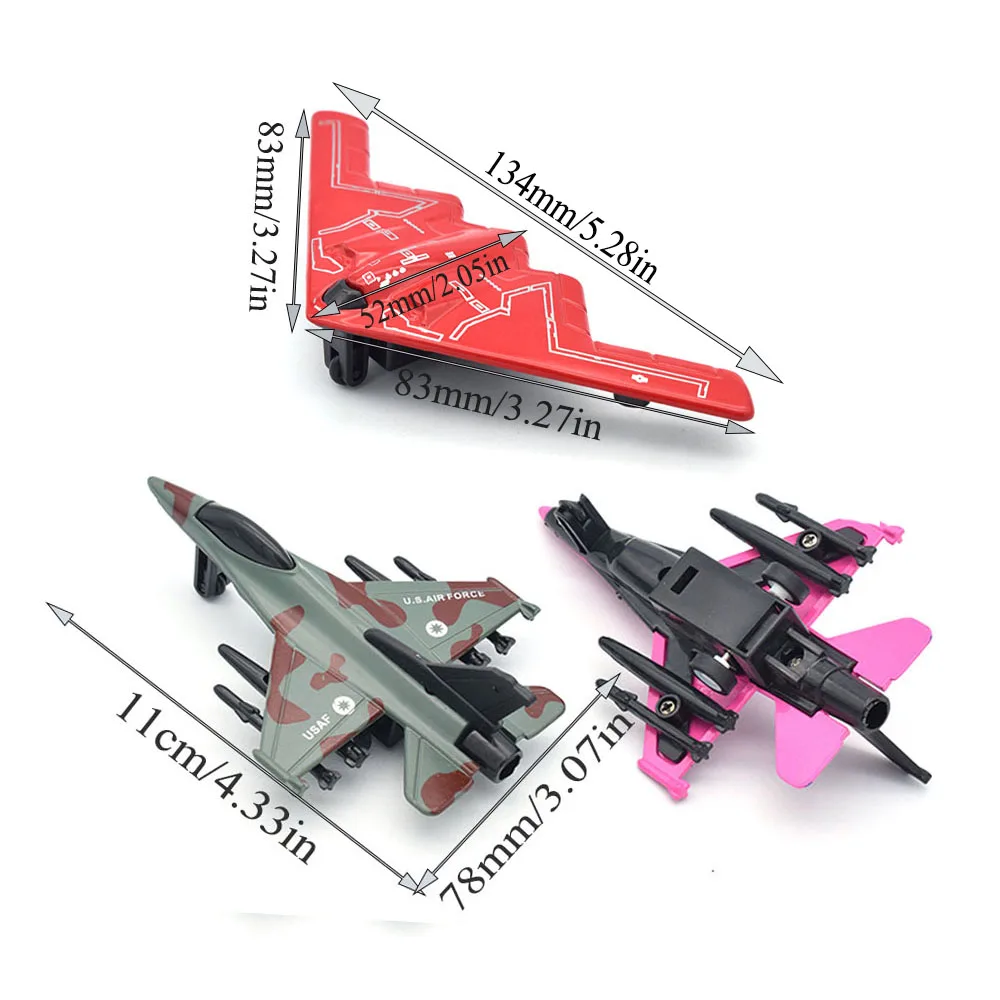 Combat Aircraft Air Force Fighter Military Airplane with Pullback Mechanism Bombing Plane for Boys and Girls Birthday Party