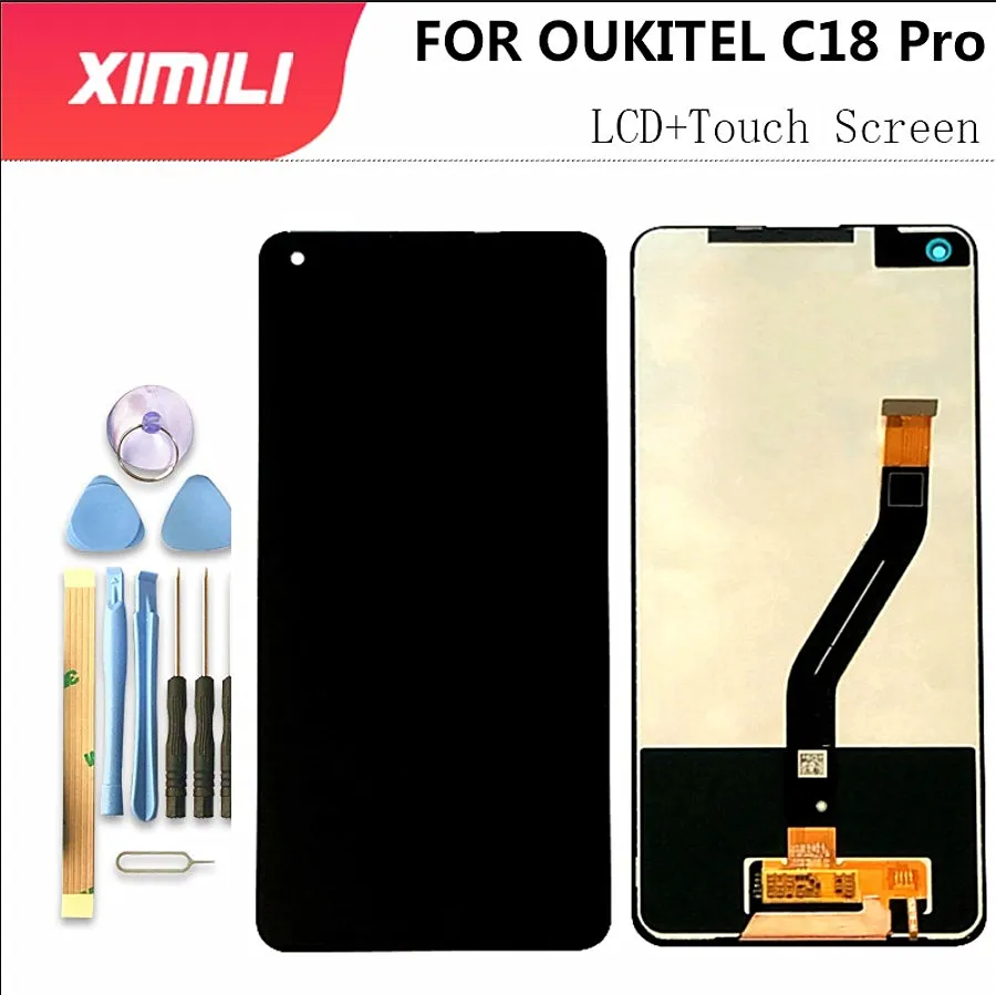 6.55 inch OUKITEL C18 Pro LCD Display+Touch Screen 100% Original Tested LCD Digitizer Glass Panel Replacement For OUKITELC18 Pro