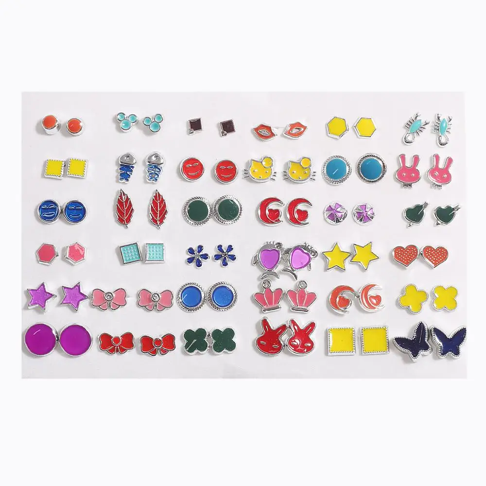 18/36pairs Fashion Mix Style Gold Color Rhinestone Crystal Flower Stud Earings Set For Women Girls Jewelry Brincos Oorbellen