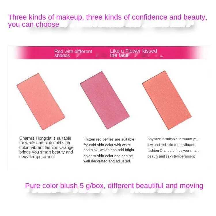 TT Mary Kay Pure Color Blush 5G (Misty Rosy Glow/Rosio timido/Bacche rosse ghiacciate) Rouge Pink Orange Repair