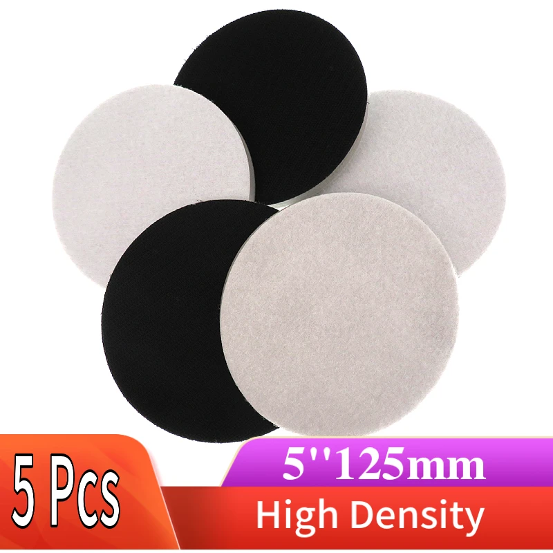 5 Pcs 5 Inch 125mm High Density Chamfering Hard Interface Pad Sponge Cushion Pad Sander Protection Pad Abrasive Power Tools Part