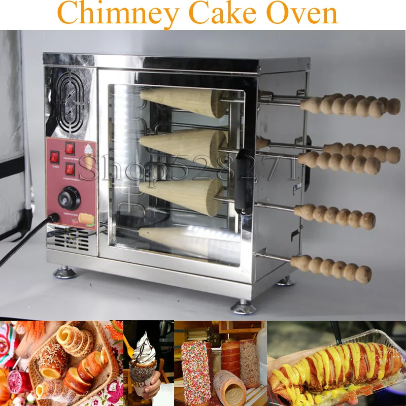

8pcs Wooden Roll Hungarian Chimney Cake Grill Chimney Cakes making machine