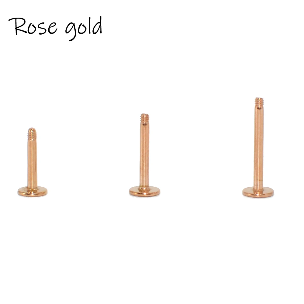 10pcs/lot Surgical Steel Internally Threaded Earring Nose Labret Shaft Bar Lip Replacement Pole Wholesale Body Piercing Jewelry