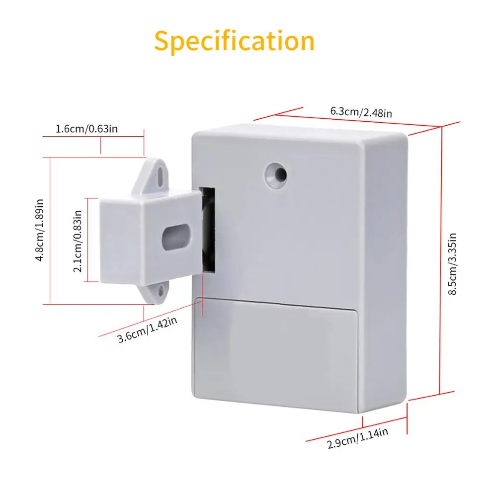 สมาร์ทล็อคอิเล็กทรอนิกส์ไม่มีรูติดตั้งที่มองไม่เห็นซ่อน RFID เฟอร์นิเจอร์ Keyless ประตูล็อคสําหรับลิ้นชัก/ตู้ Sensor Locker