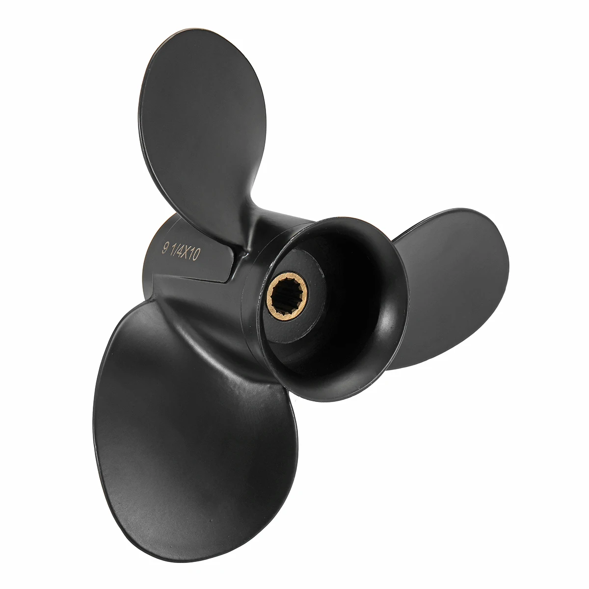 

For Evinrude Johnson BRP 8-15HP Aluminum Alloy Outboard Propeller 13 Spline Tooths Black 3 Blades 174950 / 778772 9 1/4 x 10