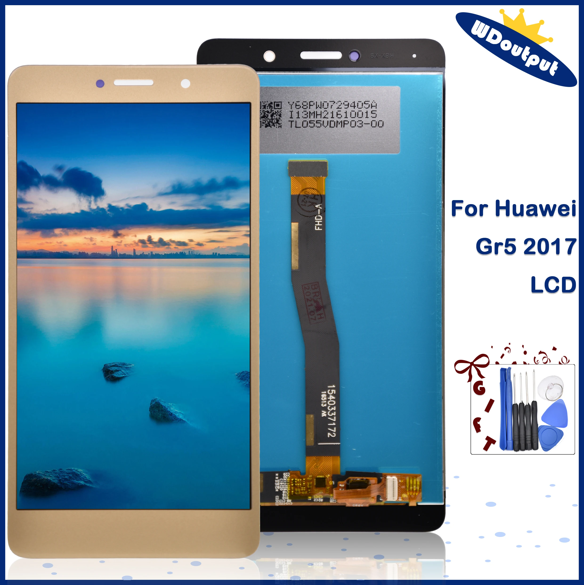 

5.5"Original For Huawei GR5 2017 BLL-L21 BLL-L22 LCD Touch Screen Digitizer Assembly For Huawei GR5 2017 Display+Frame