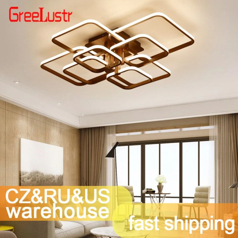 

Modern Acylic Led Ceiling Chandelier Lamp Square LED Plafon Light Fixtures lustre plafonnier for Living Room Bedroom Kitchen