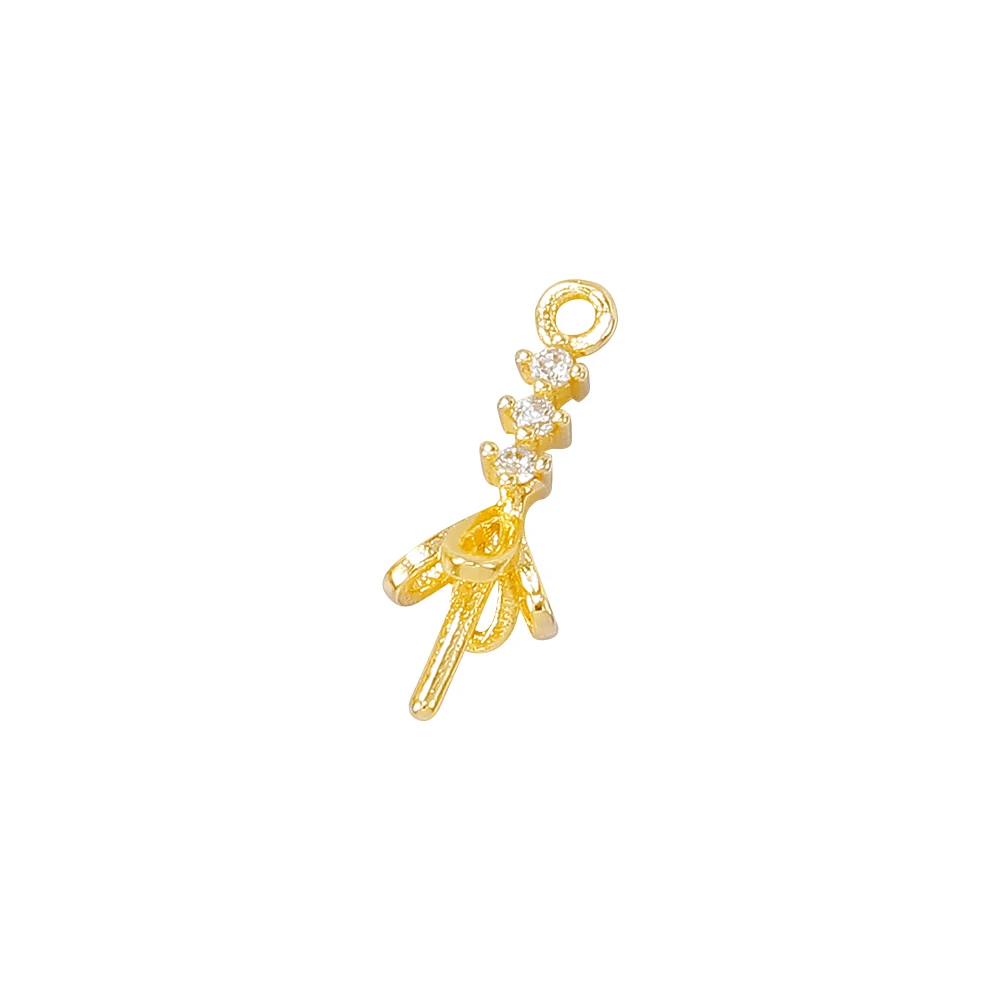 

Factory wholesale Gold Color Brass and Zircon Charms Pendants Necklace and Bracelet Earring Diy Jewelry Accessories