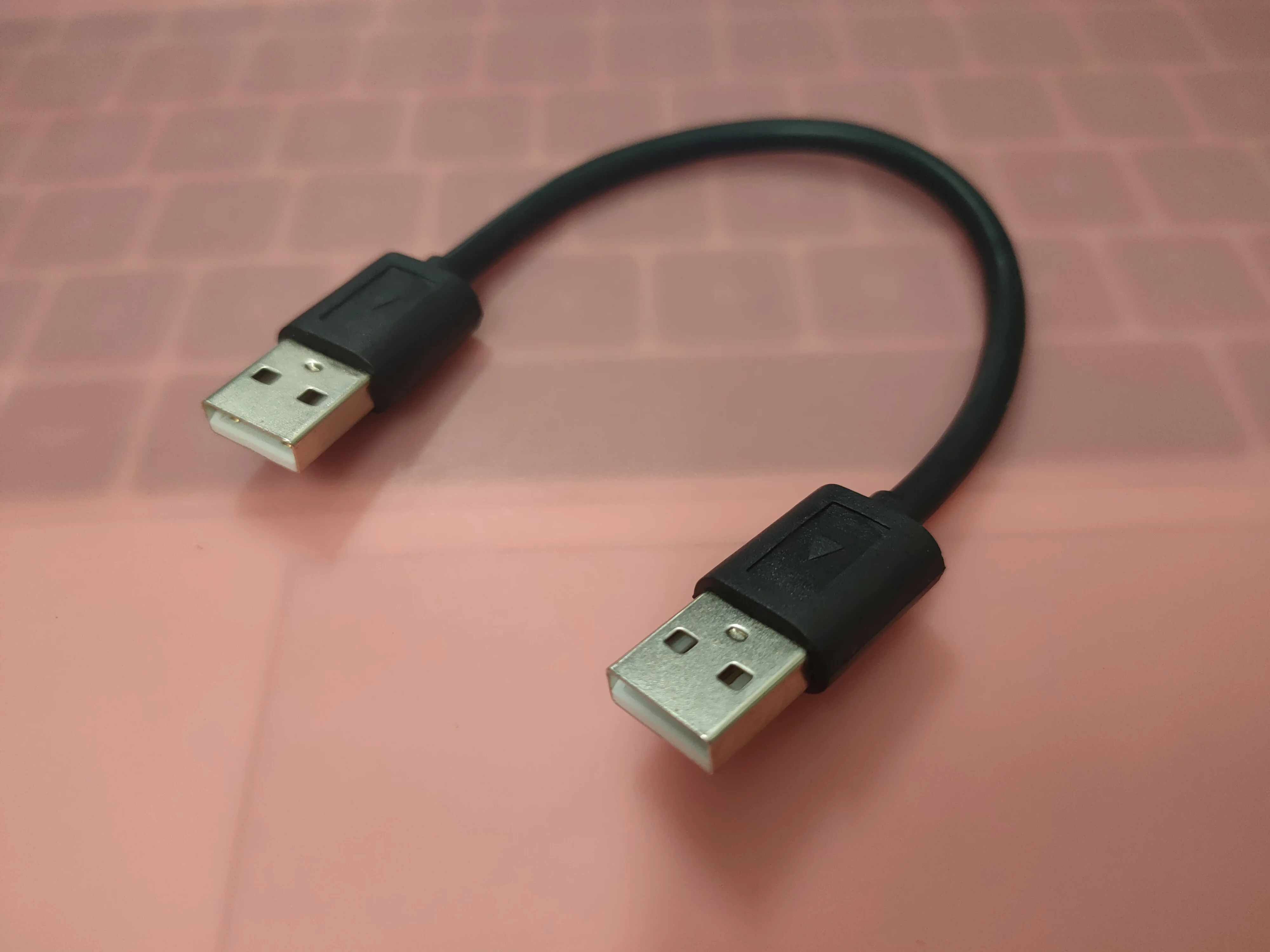 20 см USB2.0 Тип A штекер к Type A штекер кабель черный