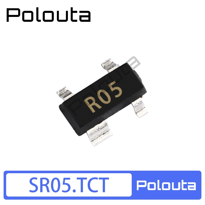 10 Buah Polouta SR05.TCT Layar Sutra SOT-143 ESD Pelindung Elektrostatik Tabung Dioda Komponen Elektronik Arduino Nano Transistor