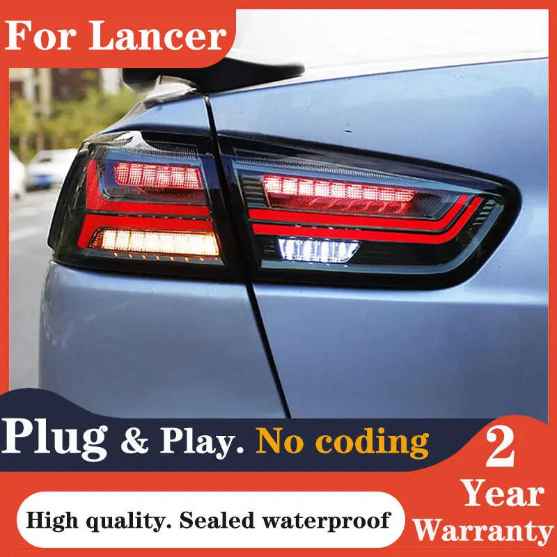 Car Styling for Mitsubishi Lancer Tail Lights 2008-2017 Lancer EX LED Tail Lamp DRL Signal Brake Reverse auto Accessories