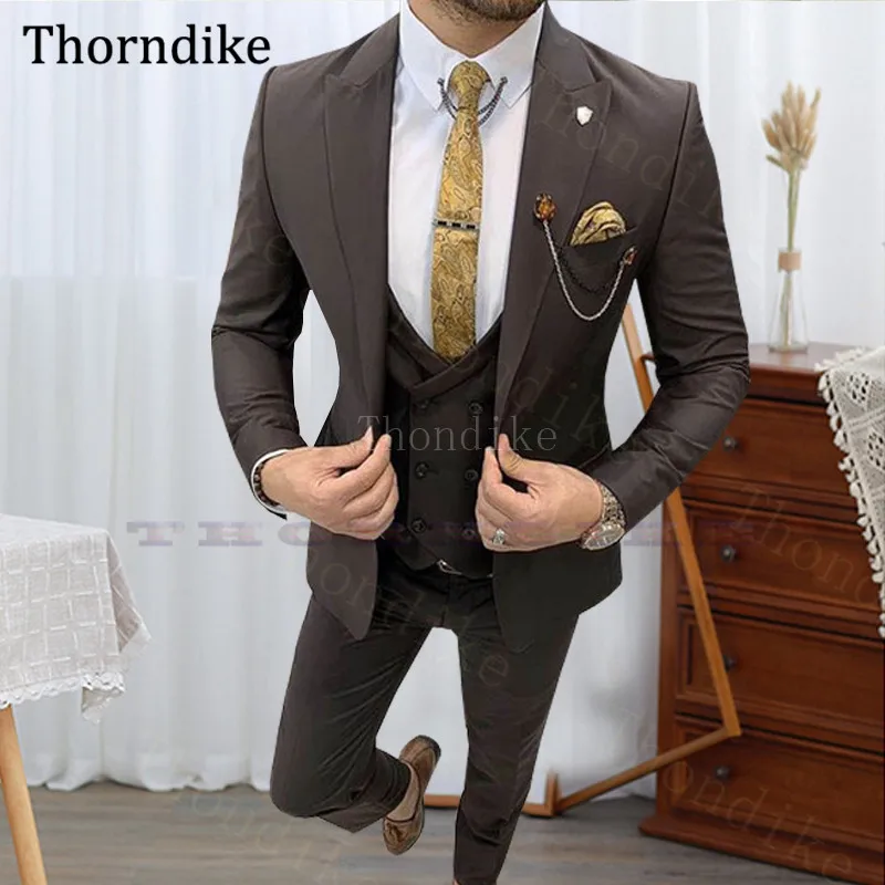 

Thorndike Wedding Suits For Men Elegant Wedding Prom Men's Tuxedo Suit Slim Fit 3Pcs Blazer Jacket Vest Pants Set Costume Homme