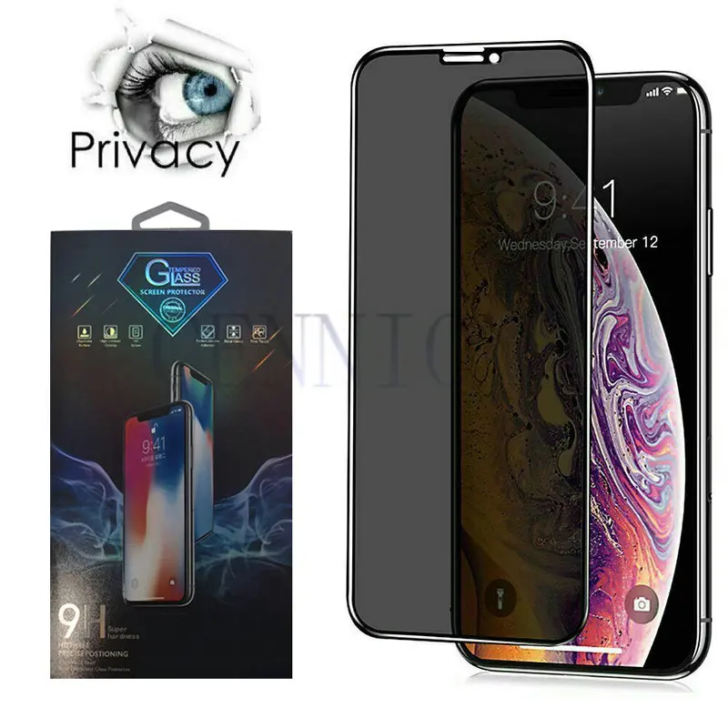 Anti Peeping Privacy Tempered Glass Screen Protector For iPhone 13 12 6.1 6.7 Pro Max 11 5.8 6.5 5.5 XR Xs X 100pcs add Retail