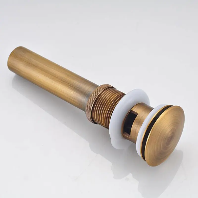 Pop Up Drain Stopper with Overflow, Lavatory Basin Drain without Overflow Black, Chrome or Oil Rubbed Bronze or Antique