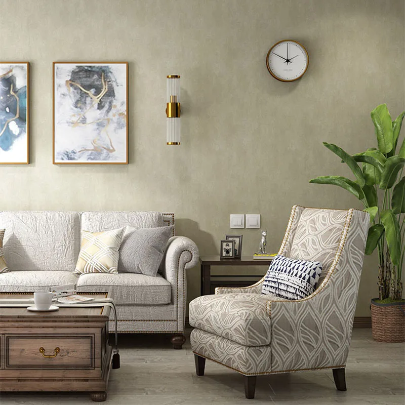 Modern Retro Non-woven 3D Solid Color Wallpaper Living Room TV Bedroom Background Wall Paper Home Decor Papel De Parede Sala
