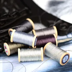 Roll Of 0.3mm polyamide fibre line  Hand-woven embroidery thread Tassels Line 50M High strength 3 Strands Thread gray