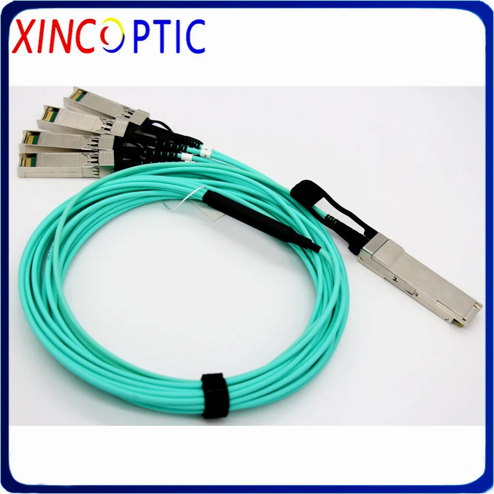 100G QSFP28 to 4*25G SFP28 AOC 7M Cable, 100Gbps QSFP28 to 4x25G SFP28 OM3 OM4 7 Meters SFP Module AOC Active Optic Fiber Cable