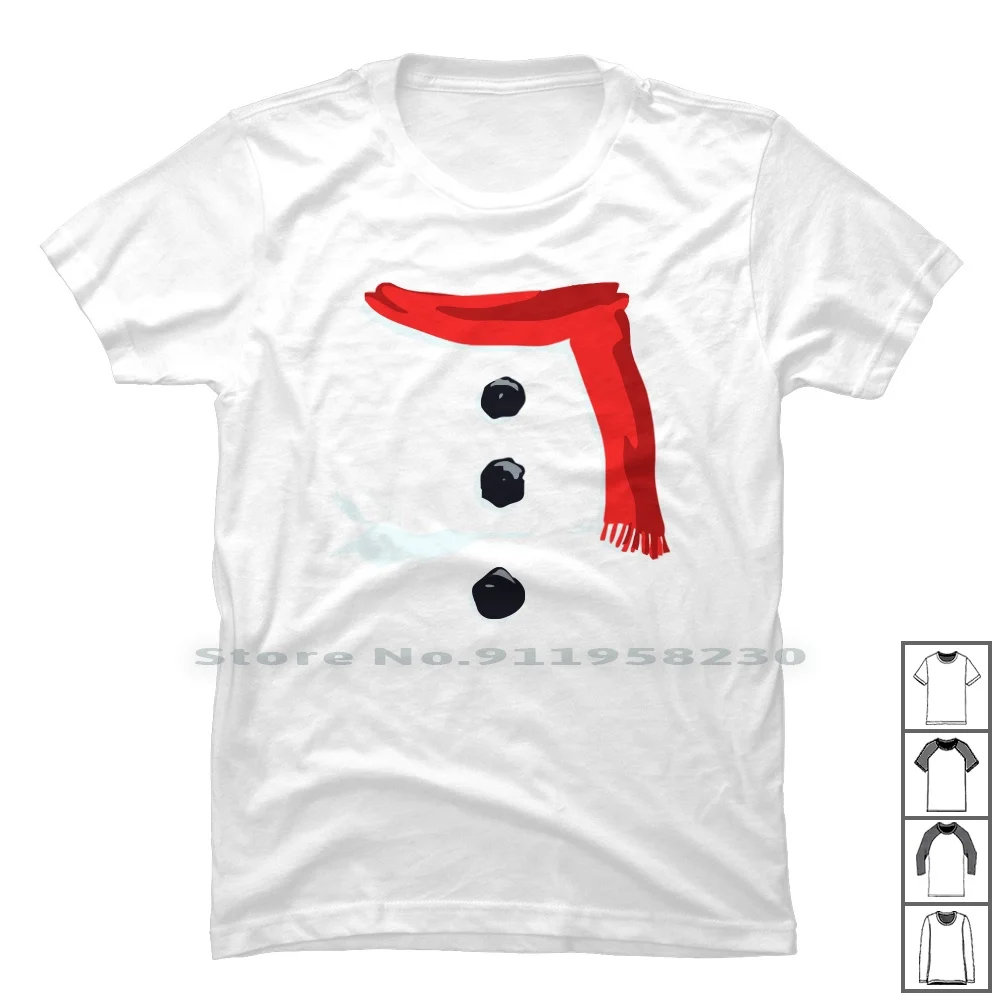 Snowman T Shirt 100% Cotton Snowman Cartoon Movie Comic Tage Snow Game Now Age Ny No Me