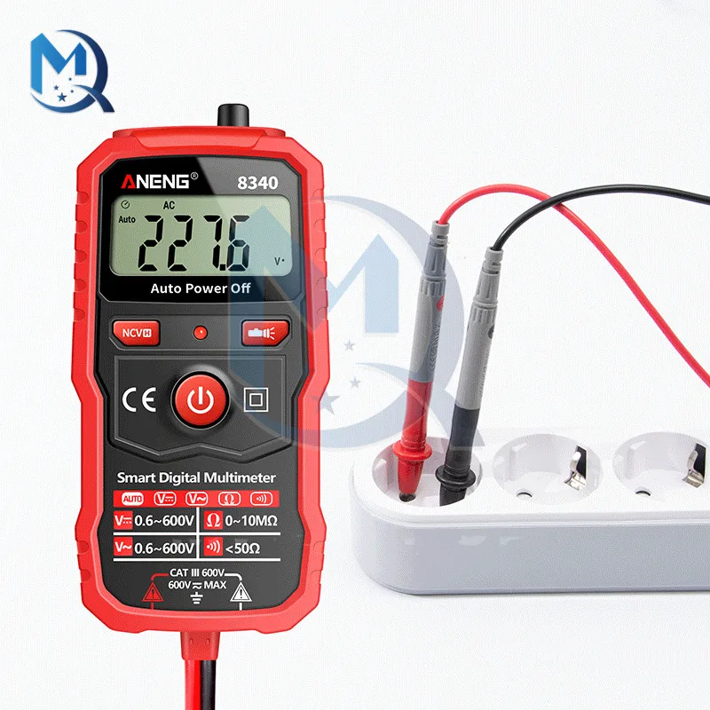 Multimetro 8340 multimetro tascabile penna intelligente digitale automatica anti-combustione multimetro integrato 1999 AC NCV Tester