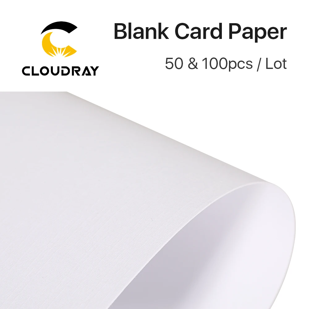 Cloudray 50/100 pçs material de gravação a laser cartão em branco papel a4 tamanho leoni padrão papelão para diy papel cutcissor corte design