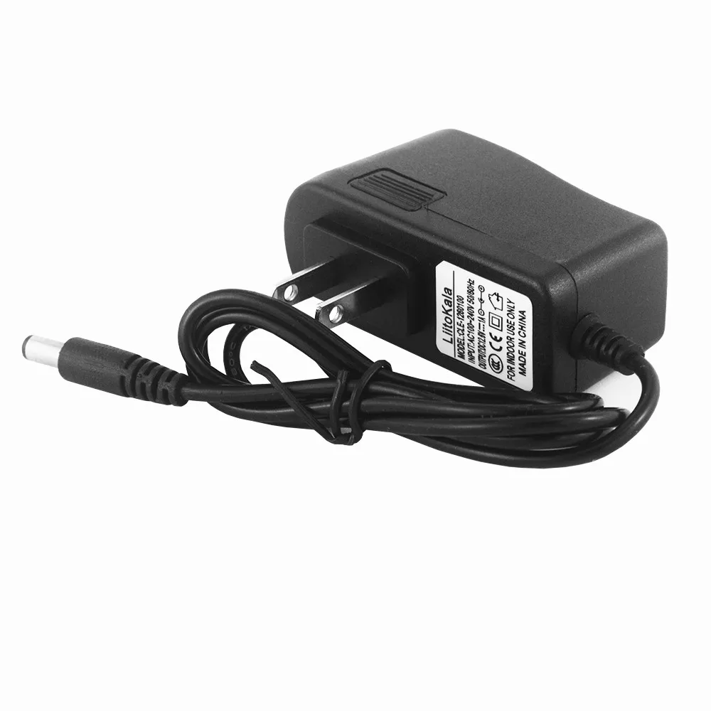 LiitoKala 12.6V 1A Sạc Pin Lithium 18650/Polymer Pin 100-240V EU/Mỹ Cắm bộ Sạc Có Dây Dẫn DC 5.5*2.5Mm