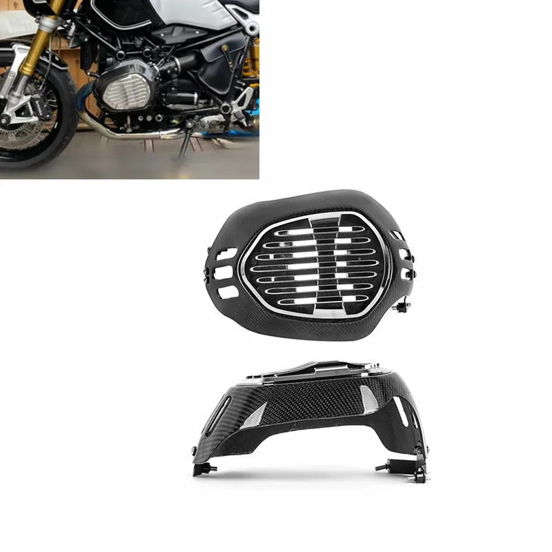 Motorcycle Engine Cylinder Head Guard Cover Carbon Fiber Twill Gloss for BMW RnineT R9T R NINE T 2014 2015 2016 2017