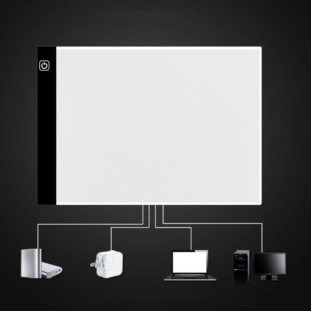 A4 Dimmable USB LED Drawing Board Copy Tracing Stencil Display Digital Tablet