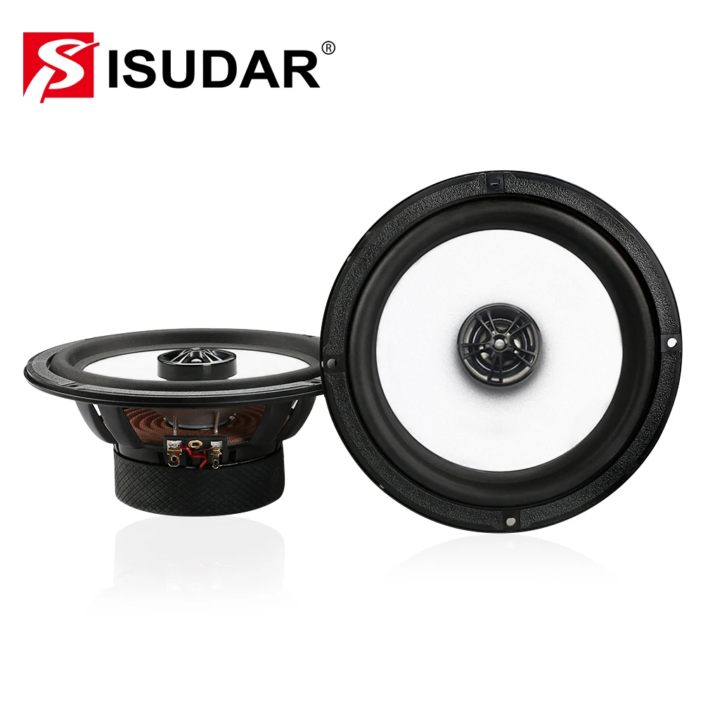 ISUDAR SU601C Car Coaxial Speakers 2 Pcs 6.5 Inch 2 Way Vehicle Door Auto Audio Stereo Full Range Frequency HiFi Speaker RMS 40W