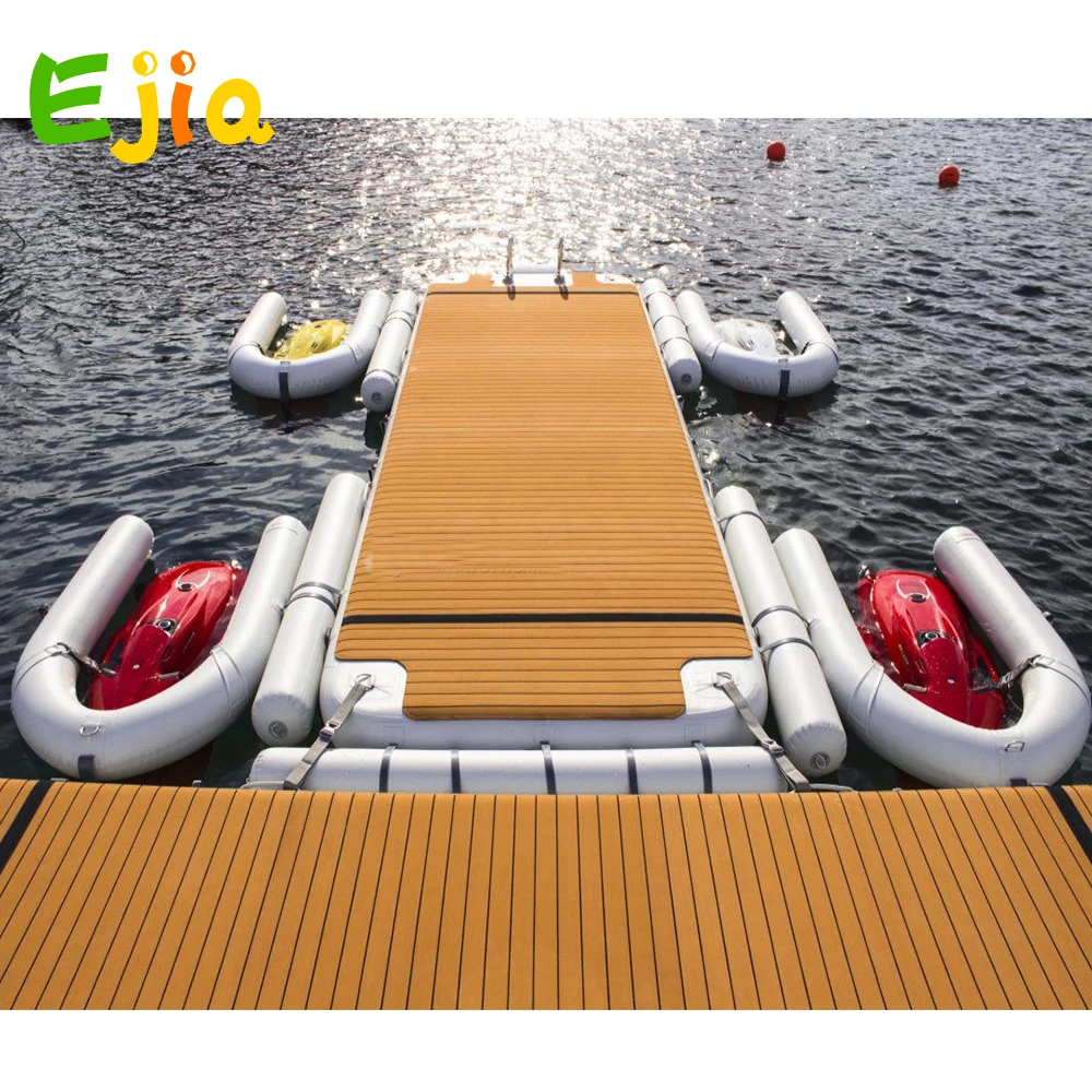 Jet Ski Gonflable en Mousse de Teck PVC, Plate-forme Gonflable S6 pour Bateau, Yacht, Plaisir Aquatique, Commercial