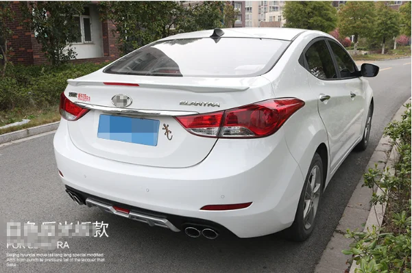 High Quality ABS Material for HYUNDAI ELANTRA 2012 2013 2014 2015 2016 2017 spoiler Car Rear Wing read stop brake lamp LED light