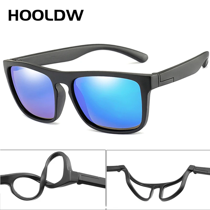 HOOLDW Square Kids Sunglasses Silicone Flexible Safety Children Polarized Sun Glasses Girl Boy Glasses UV400 Baby Shades Eyewear