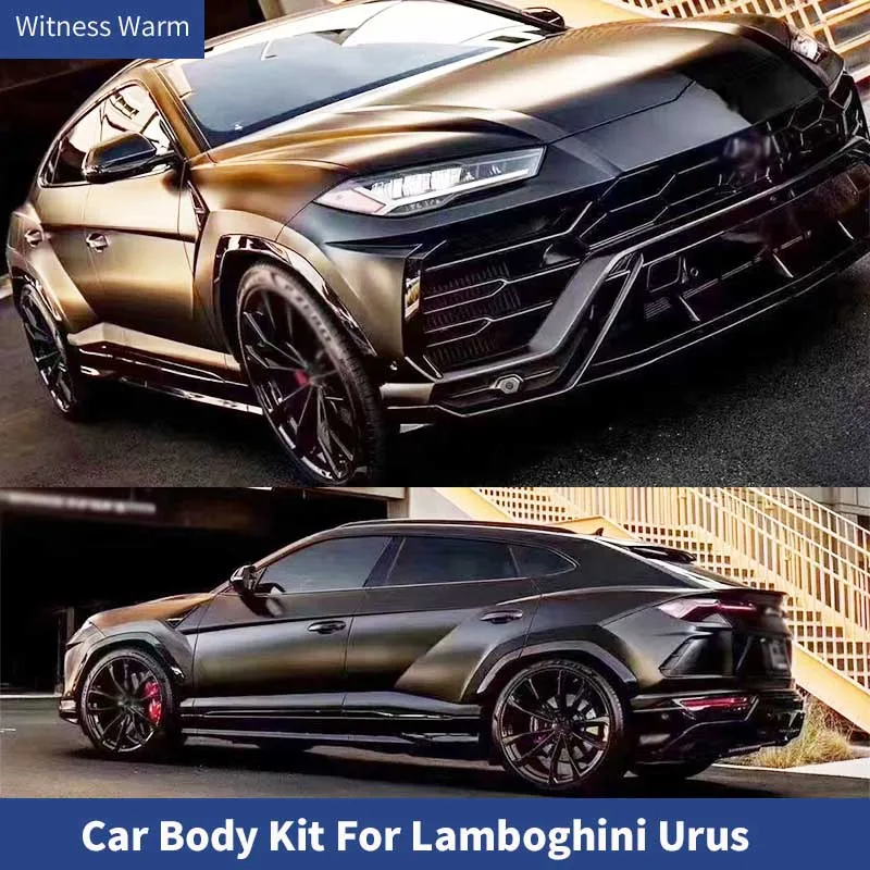 FRP Carbon fiber front bumper lip rear bumper diffuser side skirts rear spoiler engine hood for Lamborghini Urus Car Body Kits