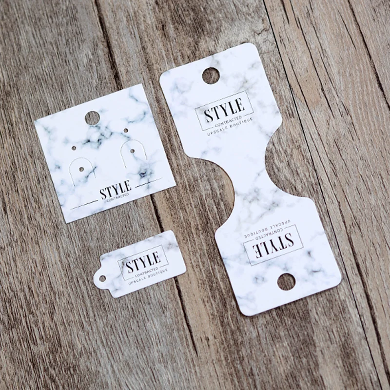 300gsm Paper Printing Gift Hang Tags Jewelry Necklace Bracelet Earrings Hair Clip Brooch Packaging Display Cards Price Label