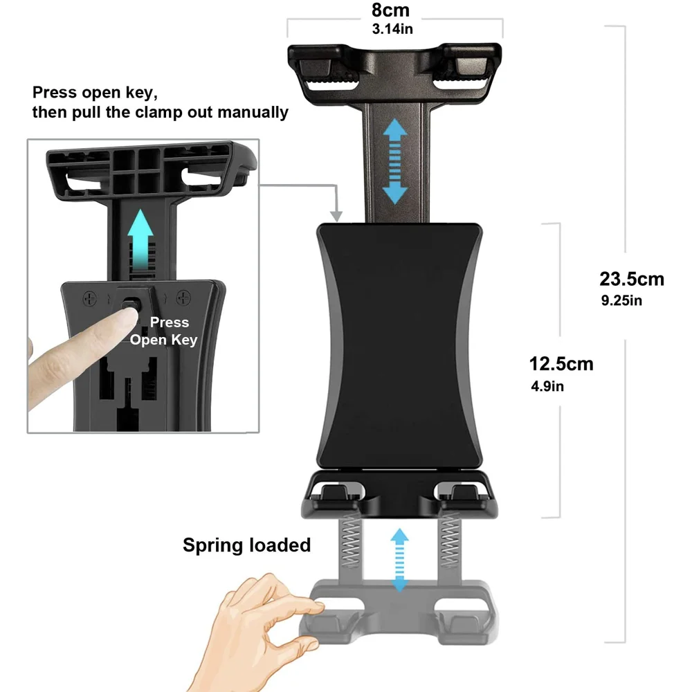 Support de Tablette Rotatif 2 en 1, réinitialisation de Rotation à 360 °, Support Réglable pour iPad Pro 12.9 Mini Xiaomi Huawei Pad