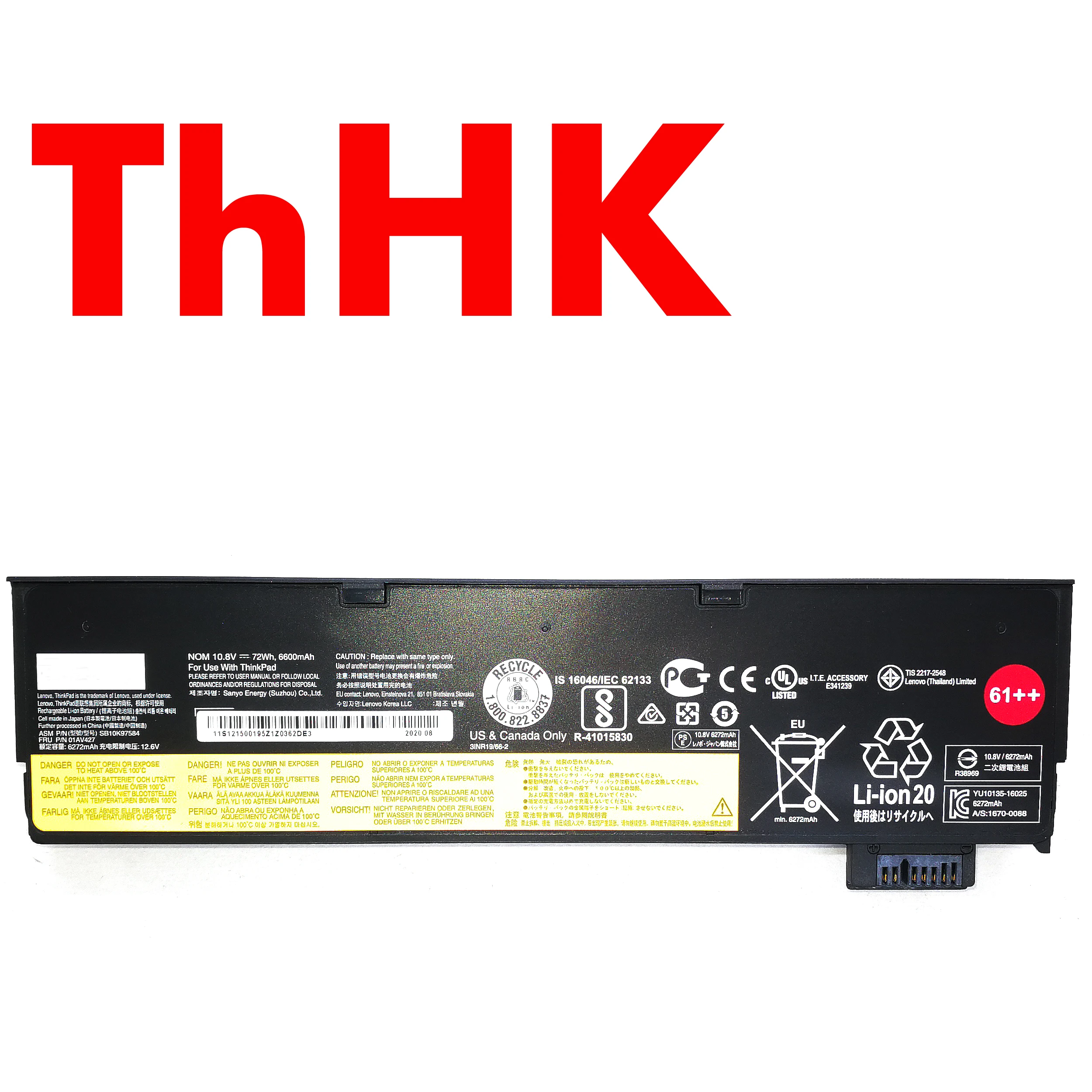 Genuine Original 72Wh 6Cell 01AV423 01AV424 01AV426 01AV427 Laptop Battery For Lenovo ThinkPad T470 T480 T570 T580 P51S P52S