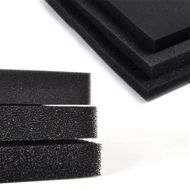 1pc Fish Tank Water Purified Filter Black Biochemical Foam Aquarium Pond Sponge Filtration Pad Material Reusable Accessories