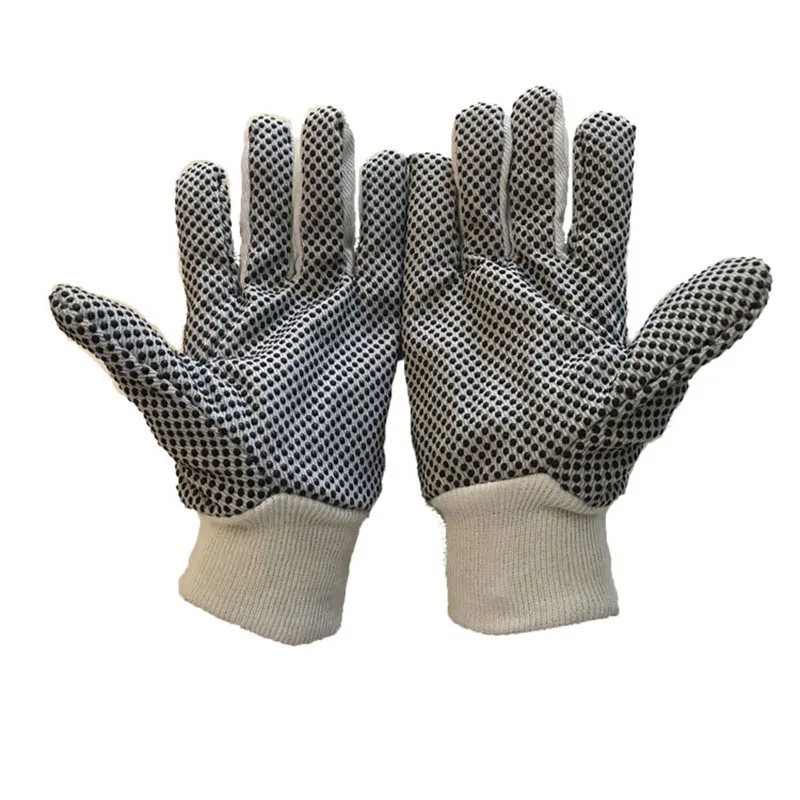In Stock Garden Gloves Gardening Gloves Poly Cotton Gloves Shell With PVC dots For Industry Or Tools Logistics Work Gloves