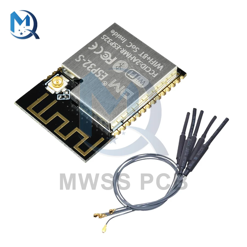 ESP32S ESP-32S WIFI moduล bezprzewodowy Bluetooth ESP32 szeregowy do dwurdzeniowy 32 bitowy procesor listwa zasilajฤ
ca 2.4GHz IPEX antena dla Arduino