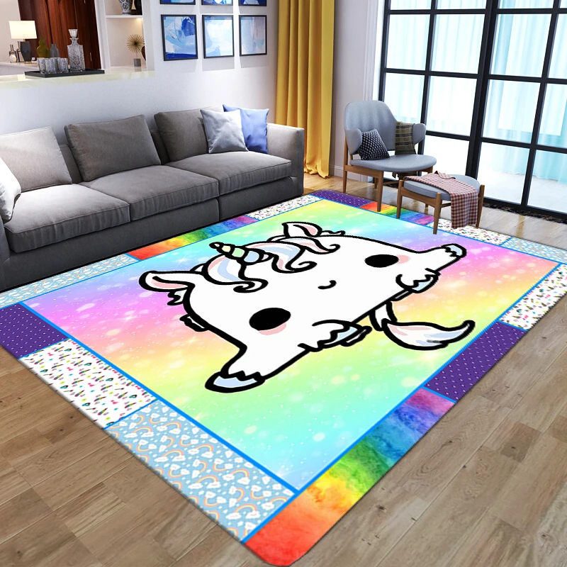 Cartoon Dog pattern 3D Print Area Rug Kid Bedroom Game Floor Mat Soft Flannel Memory Foam Girl Room Play Carpets for Living Room