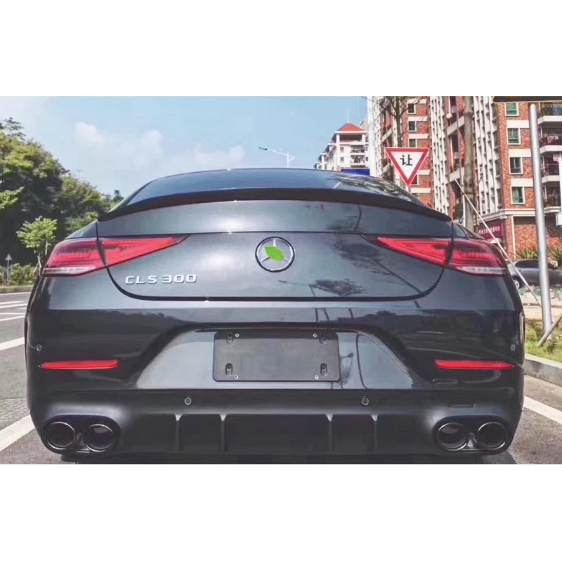 

Для Mercedes CLS W257 настоящее углеродное волокно, украшение на хвостовое крыло автомобиля, задний спойлер на крышу для Benz CLS200 CLS300 2017-2020 c63 Style