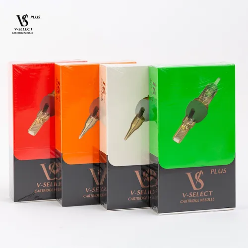 Imagen 2 del producto 80/160 Uds. Agujas de cartucho de tatuaje EZ v-select de tamaños mixtos más cubiertas de espuma RL RS MC M1 suministro de kits de agujas de tatuaje desechables