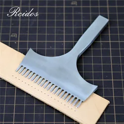 RCIDOS Hand sewing Rhombus hole Puncher,20 tooth Manual rhombus Stitching hole Punching tools,Distance:4mm