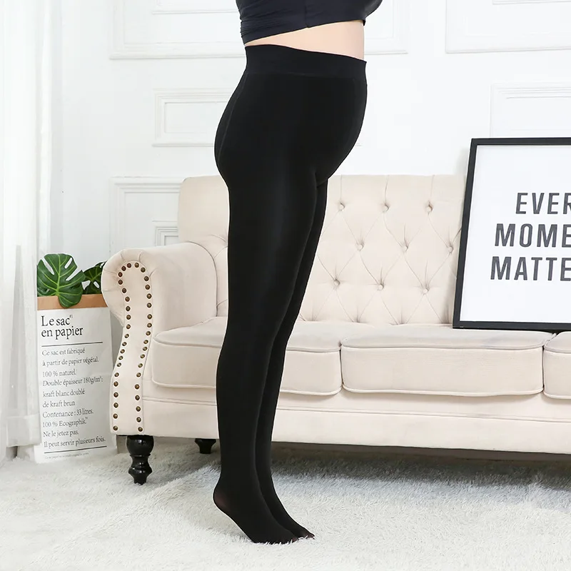 NEUE 130 KG Frauen Strumpfhosen Plus Größe 120D Herbst Winter Warm Gefüttert Strumpfhosen Hohe Taille Weibliche Stretchy Dünne Dünne Samt strumpfhosen – Detail 7